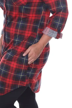 Piper Stretchy Plaid Tunic - Plus