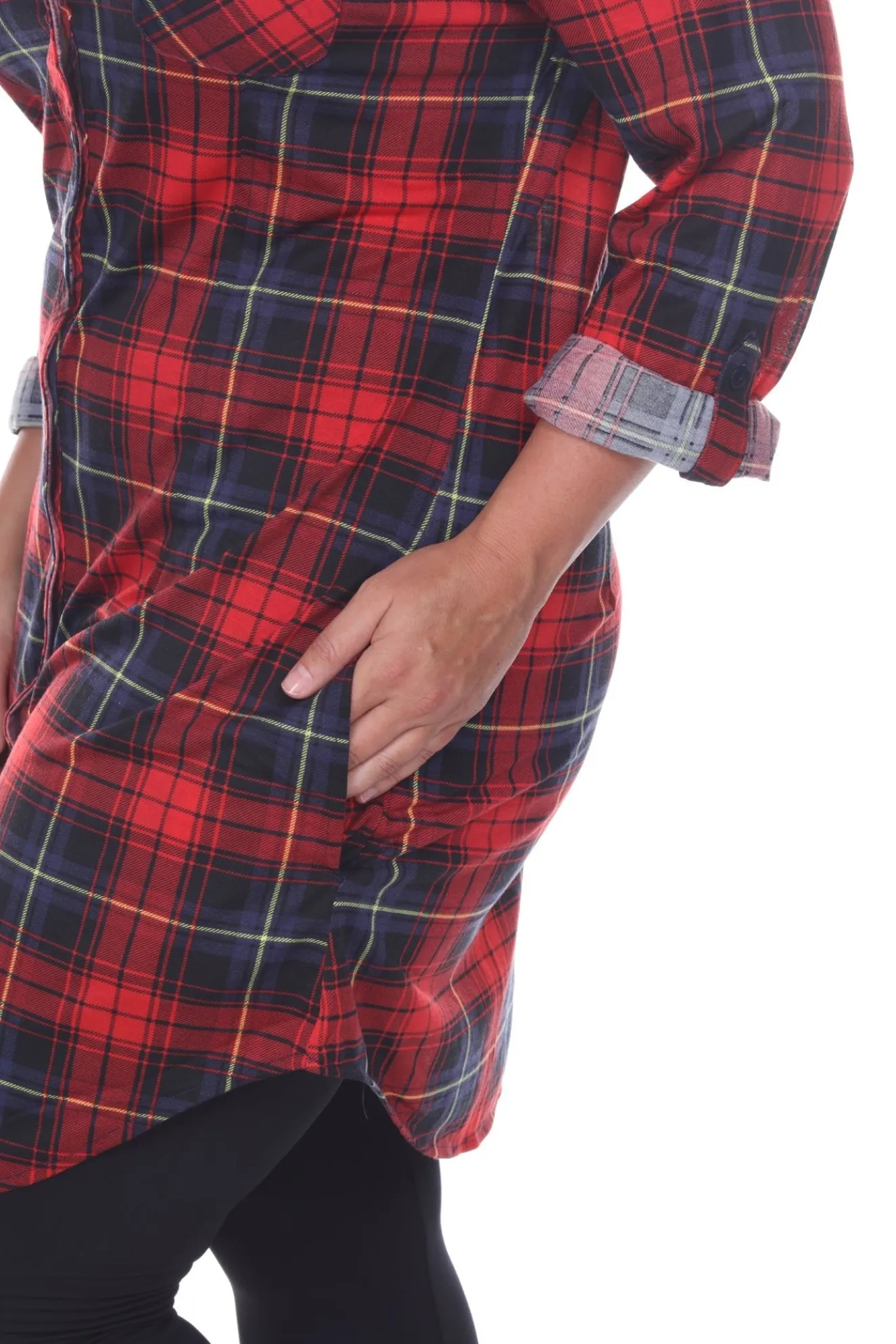 Piper Stretchy Plaid Tunic - Plus