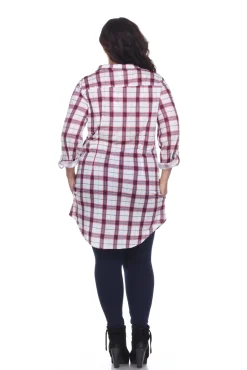 Piper Stretchy Plaid Tunic - Plus