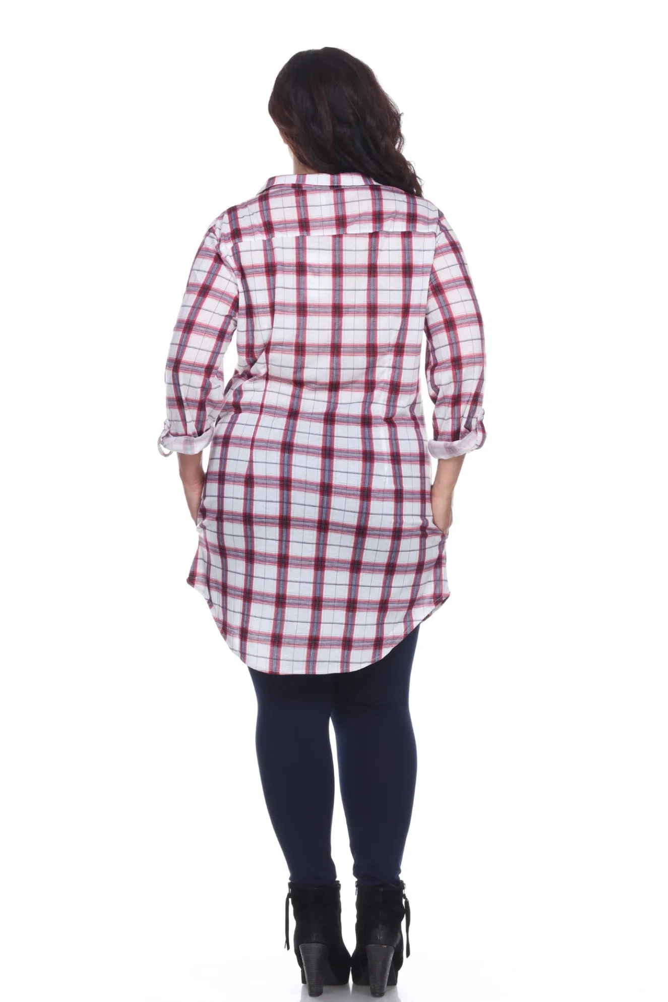 Piper Stretchy Plaid Tunic - Plus