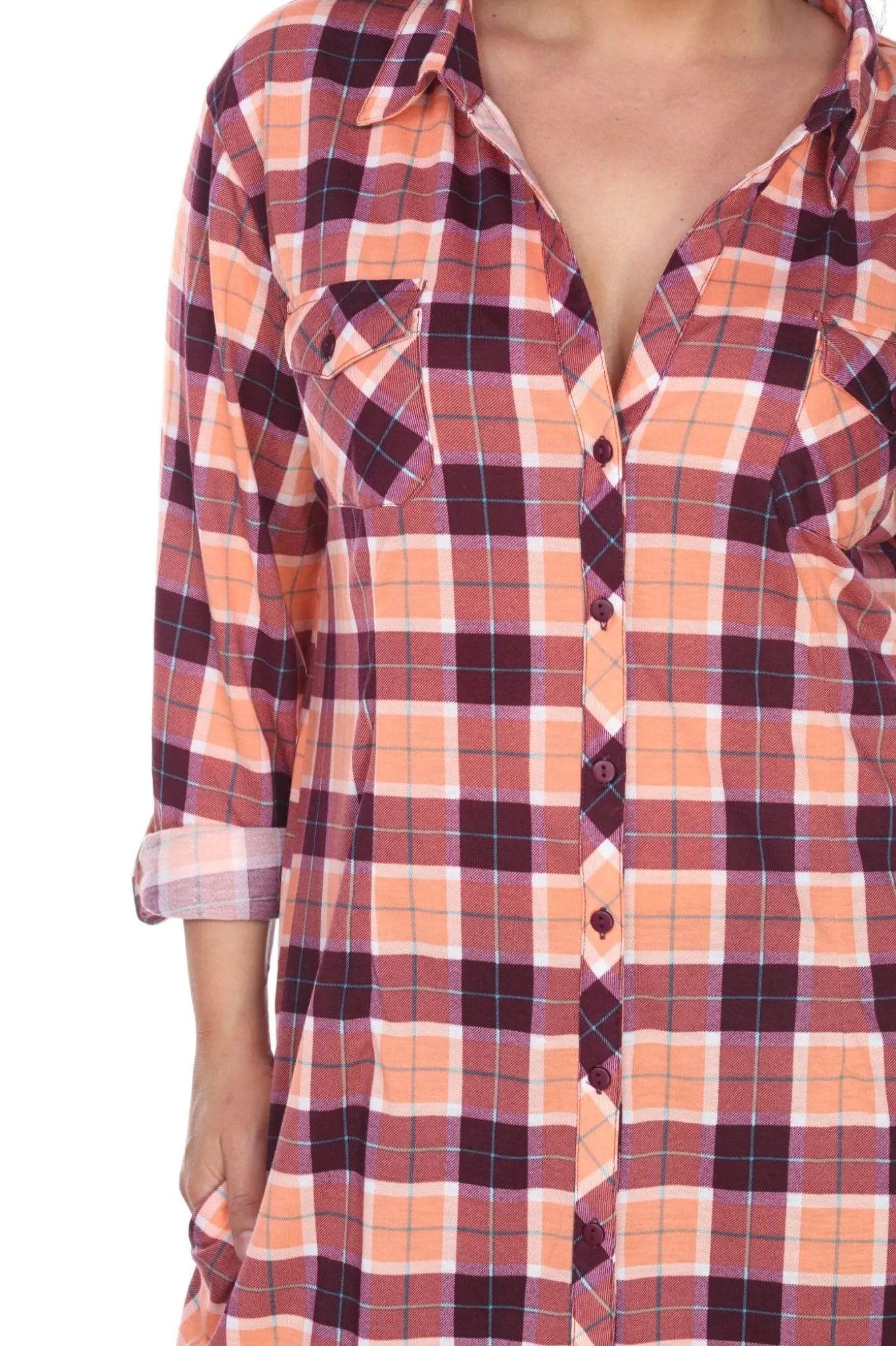 Piper Stretchy Plaid Tunic - Plus