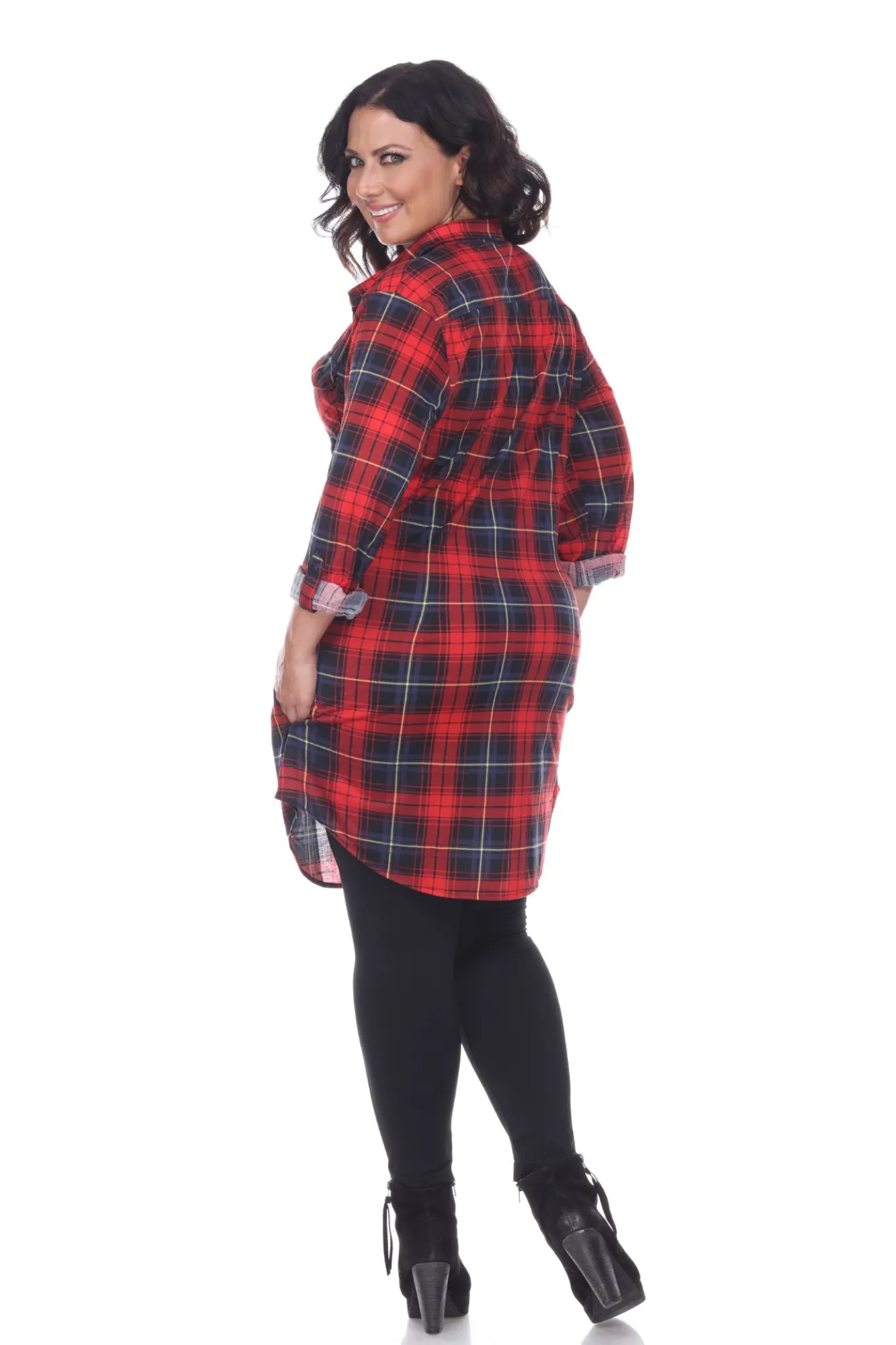 Piper Stretchy Plaid Tunic - Plus