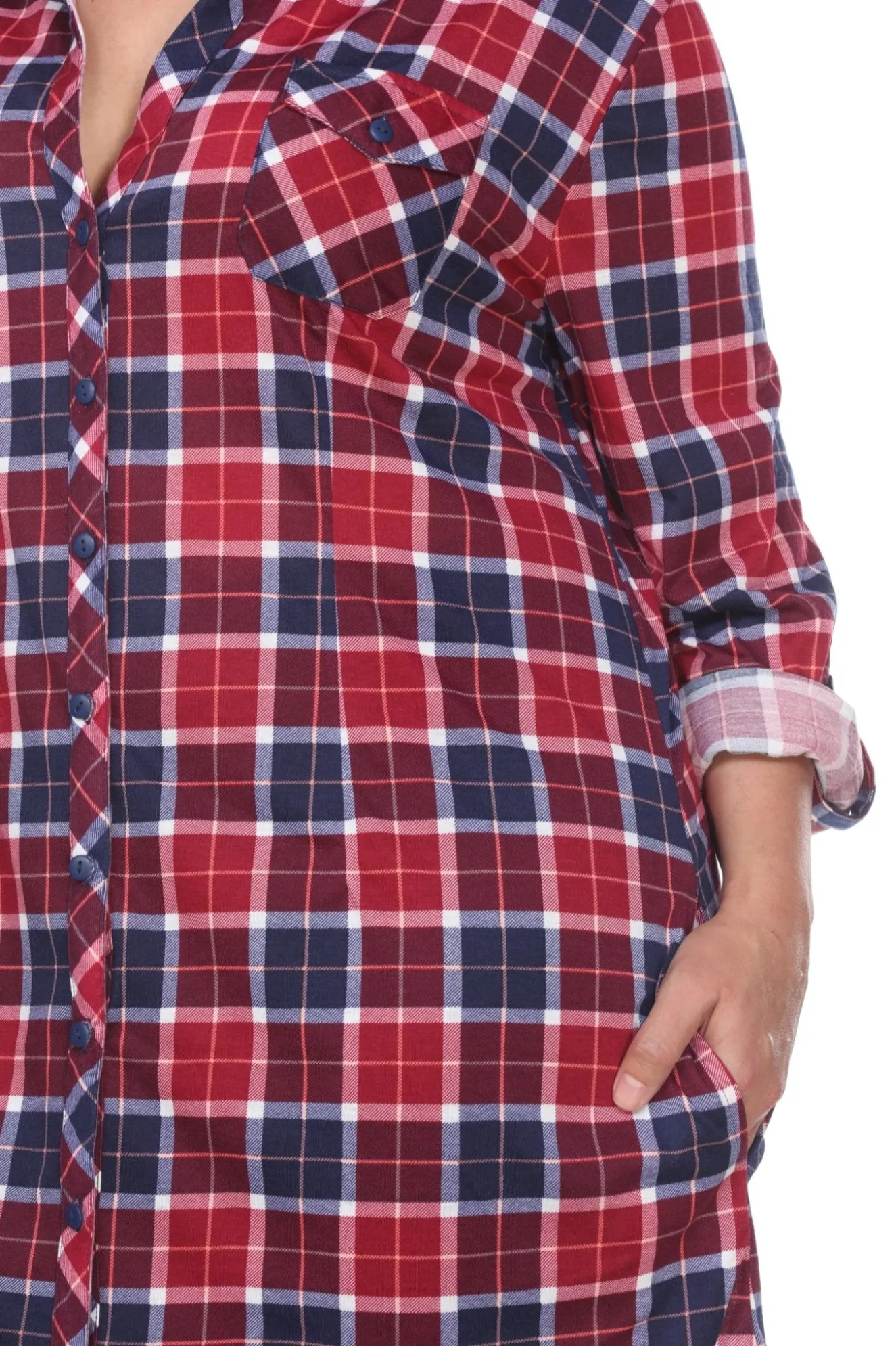 Piper Stretchy Plaid Tunic - Plus