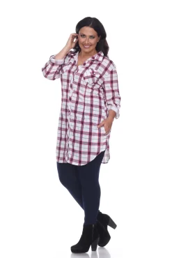 Piper Stretchy Plaid Tunic - Plus