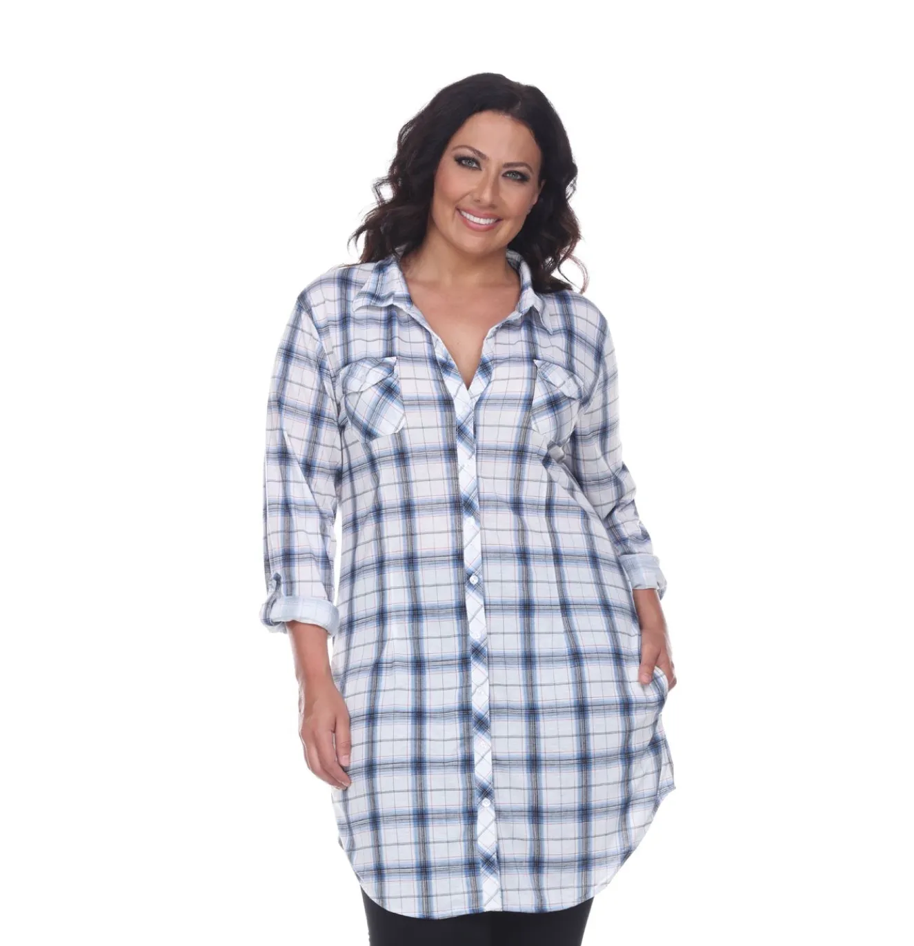 Piper Stretchy Plaid Tunic - Plus