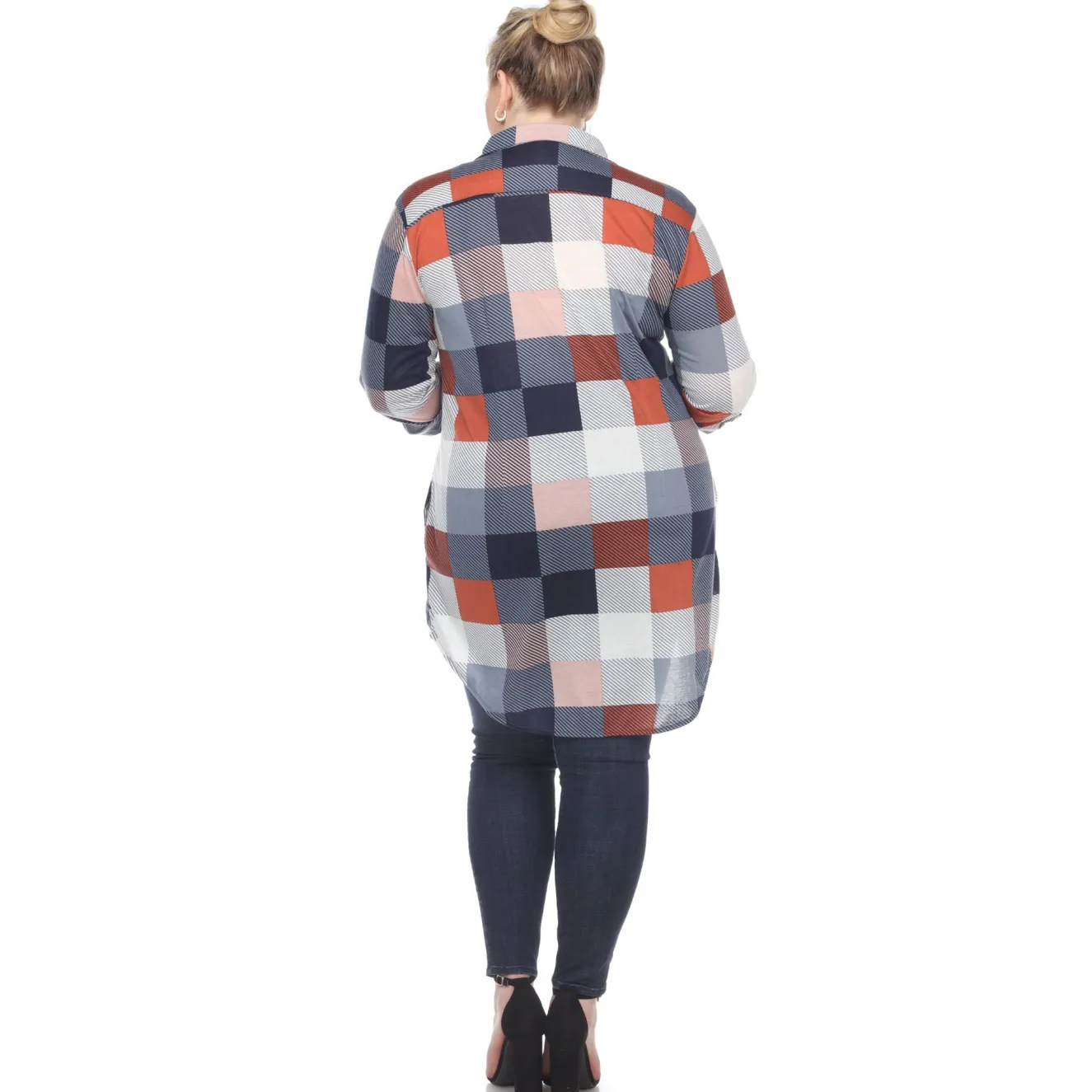 Plaid Tunic Shirt - Plus