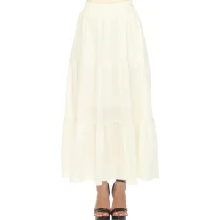 Pleated Tiered Maxi Skirt