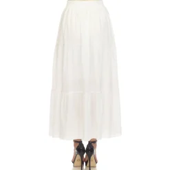 Pleated Tiered Maxi Skirt