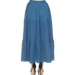 Pleated Tiered Maxi Skirt