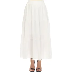 Pleated Tiered Maxi Skirt