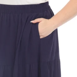 Pleated Tiered Maxi Skirt - Plus