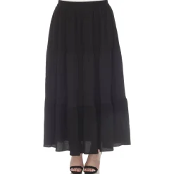 Pleated Tiered Maxi Skirt - Plus