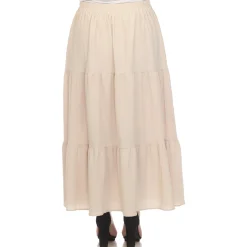 Pleated Tiered Maxi Skirt - Plus