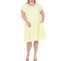 Plus Size Flutter Sleeve Ruffle Tiered Dress
