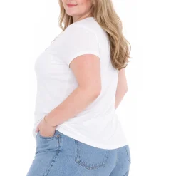 Plus Size V-Neck Front Tie Pullover Top