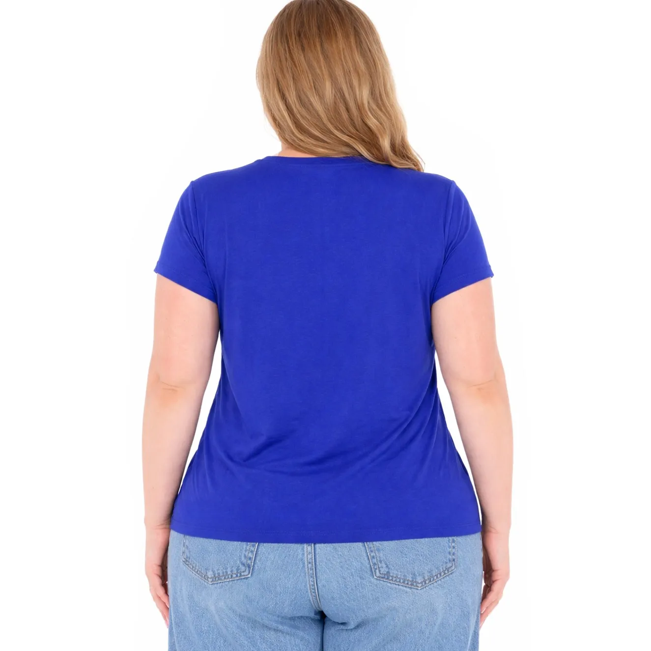 Plus Size V-Neck Front Tie Pullover Top