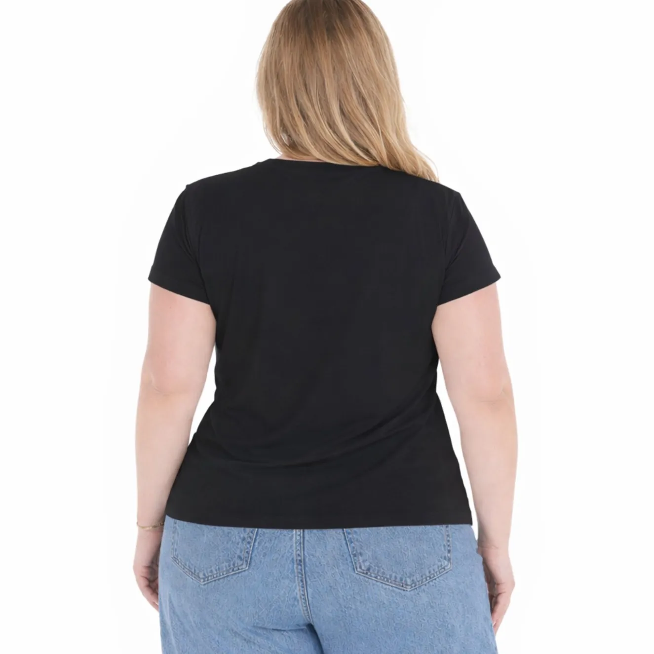 Plus Size V-Neck Front Tie Pullover Top