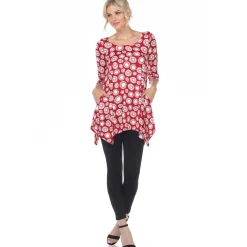 Printed Geometric Circle Tunic Top