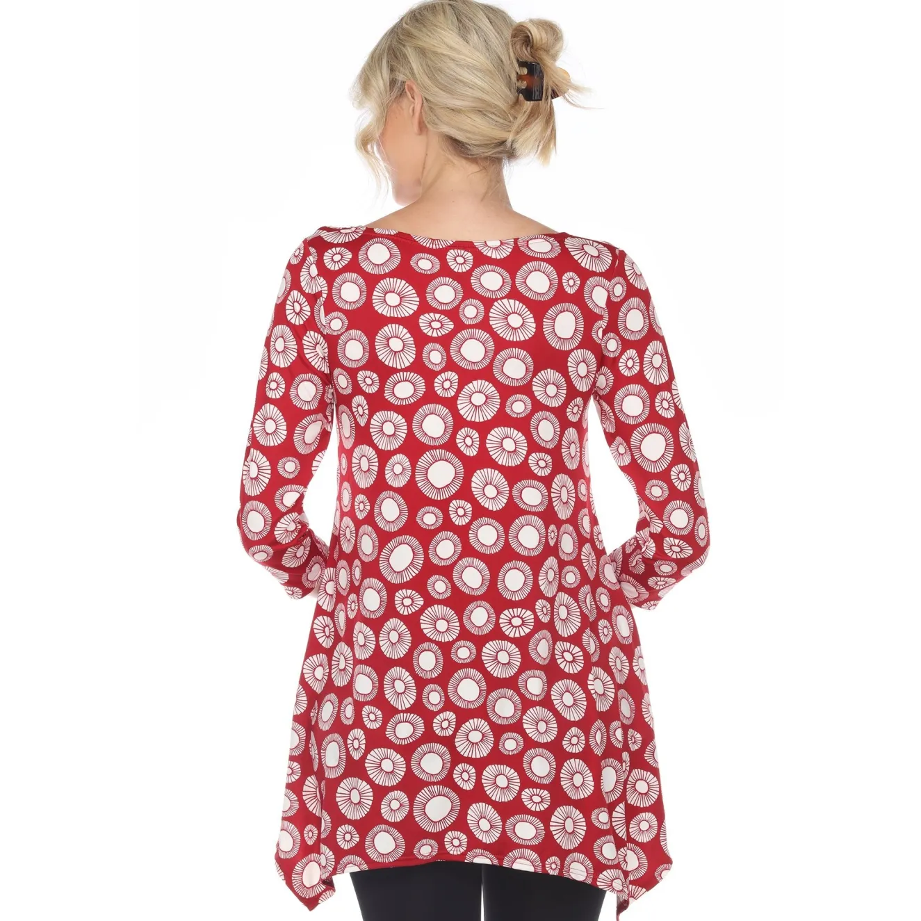 Printed Geometric Circle Tunic Top