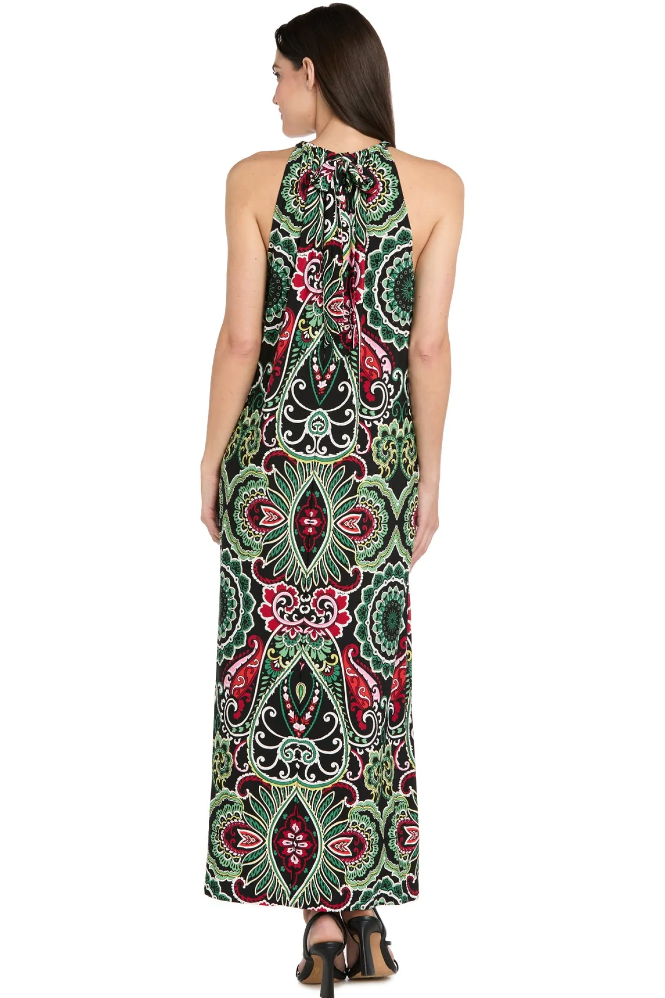 Printed Maxi Halter Dress