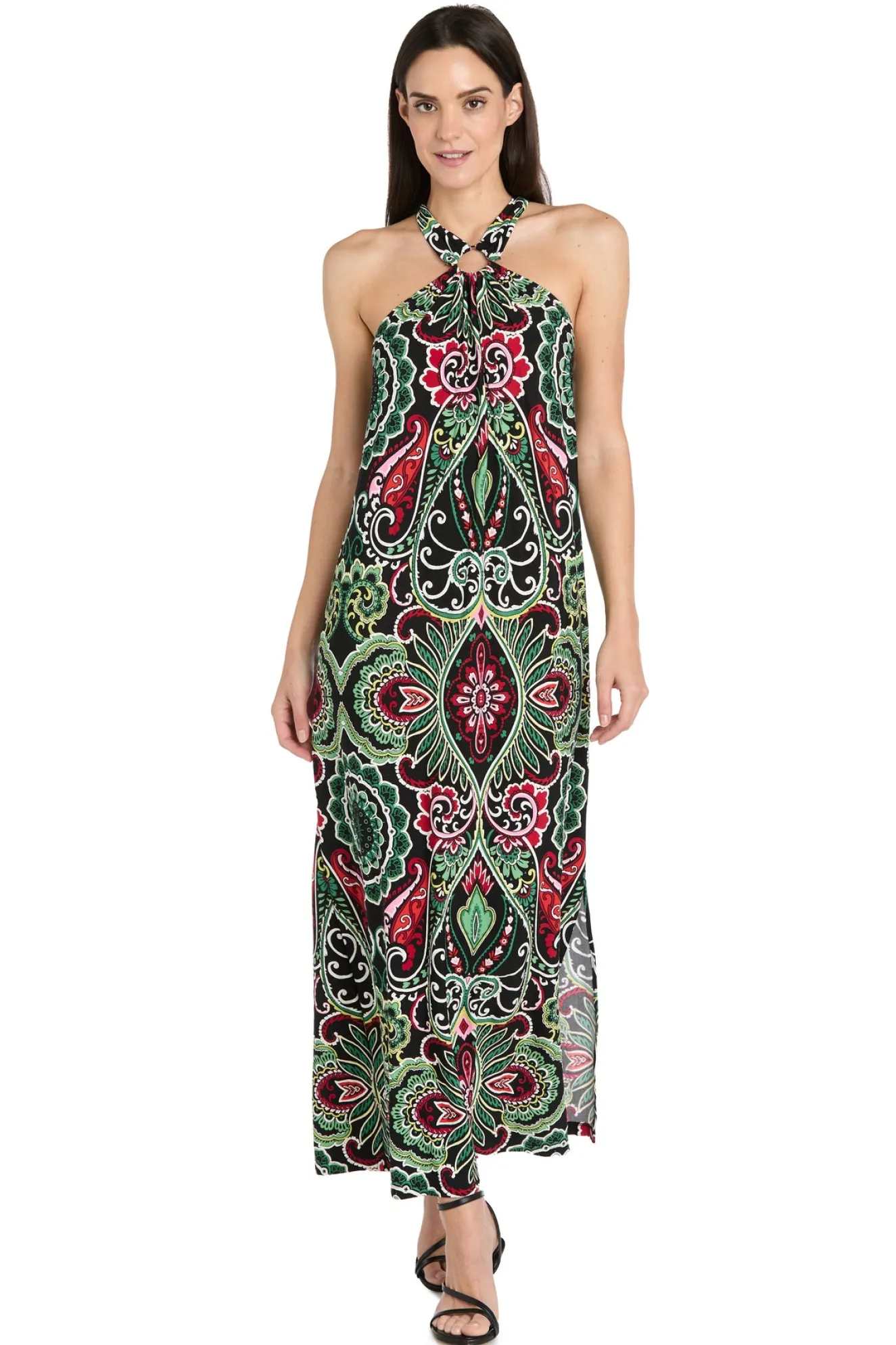 Printed Maxi Halter Dress