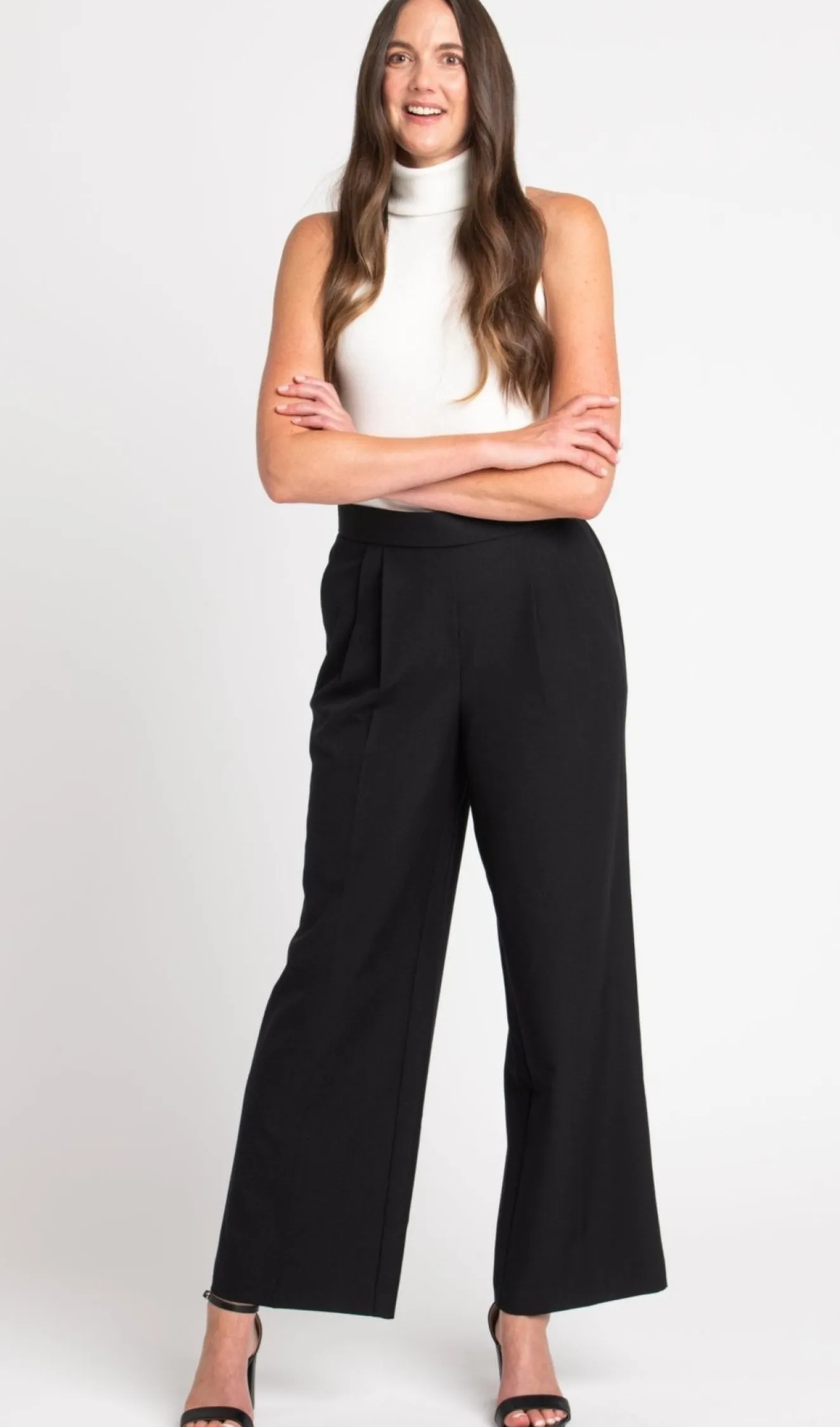 Roz & Ali™ Pleated Wide Leg Trouser Pants