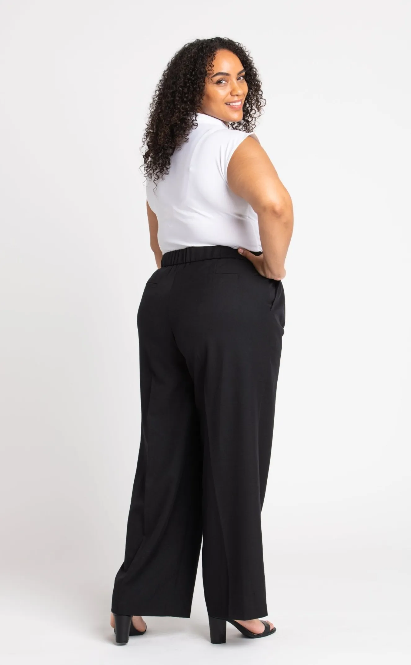 Roz & Ali™ Pleated Wide Leg Trouser Pants - Plus