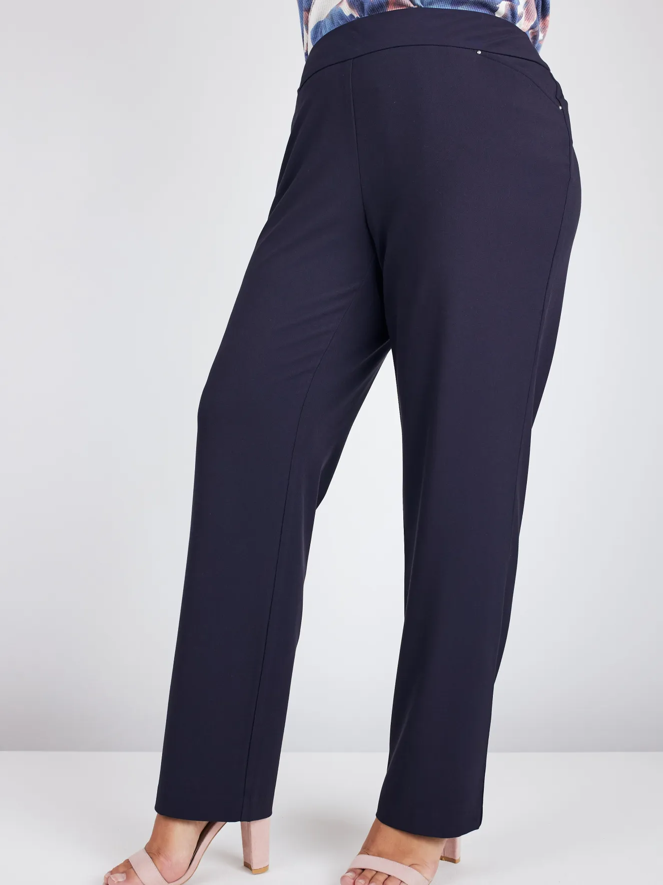 Roz & Ali™ Secret Agent Pull On Tummy Control Pants Straight Leg - Plus