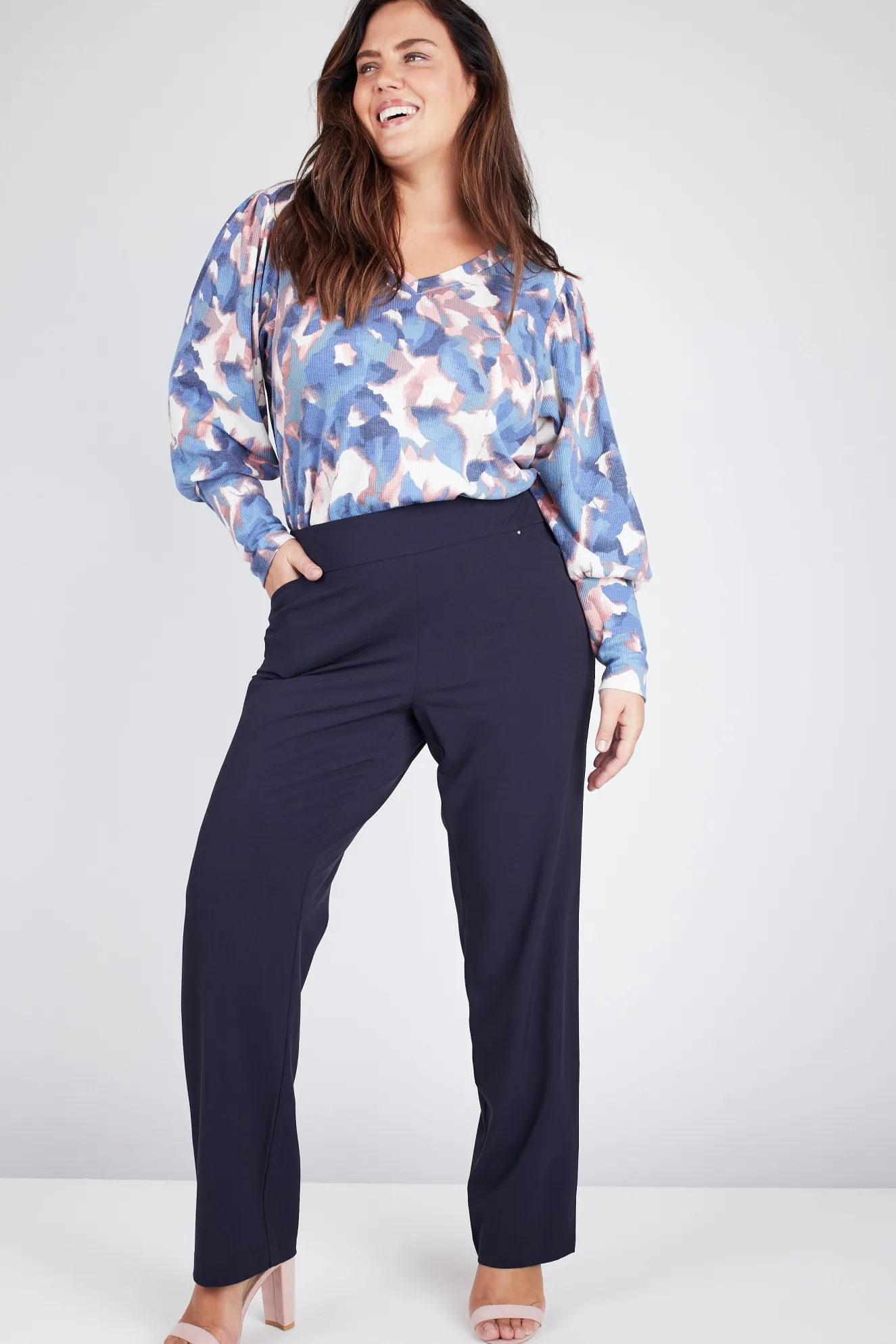 Roz & Ali™ Secret Agent Pull On Tummy Control Pants Straight Leg - Plus
