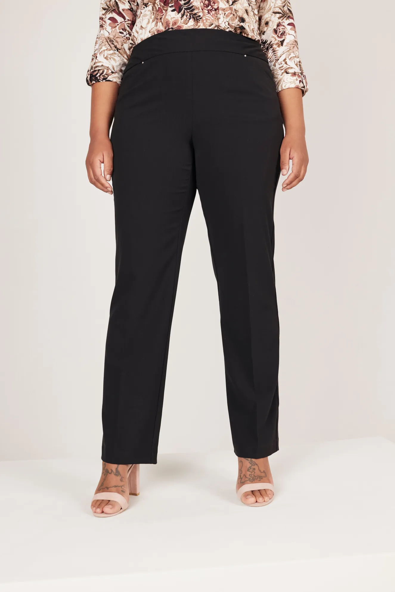Roz & Ali™ Secret Agent Pull On Tummy Control Pants Straight Leg - Tall Length
