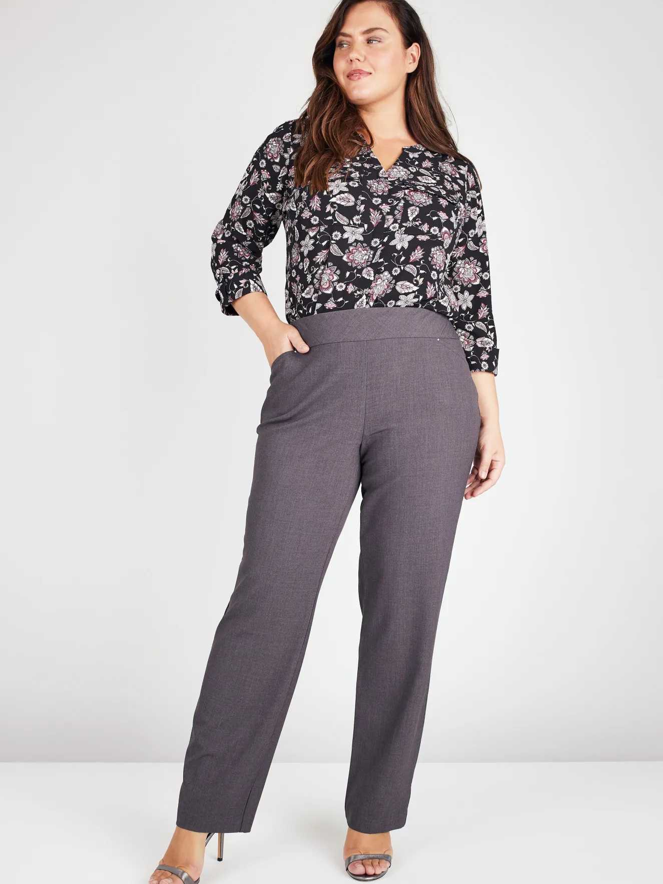 Roz & Ali™ Secret Agent Pull On Tummy Control Pants Straight Leg - Tall Length