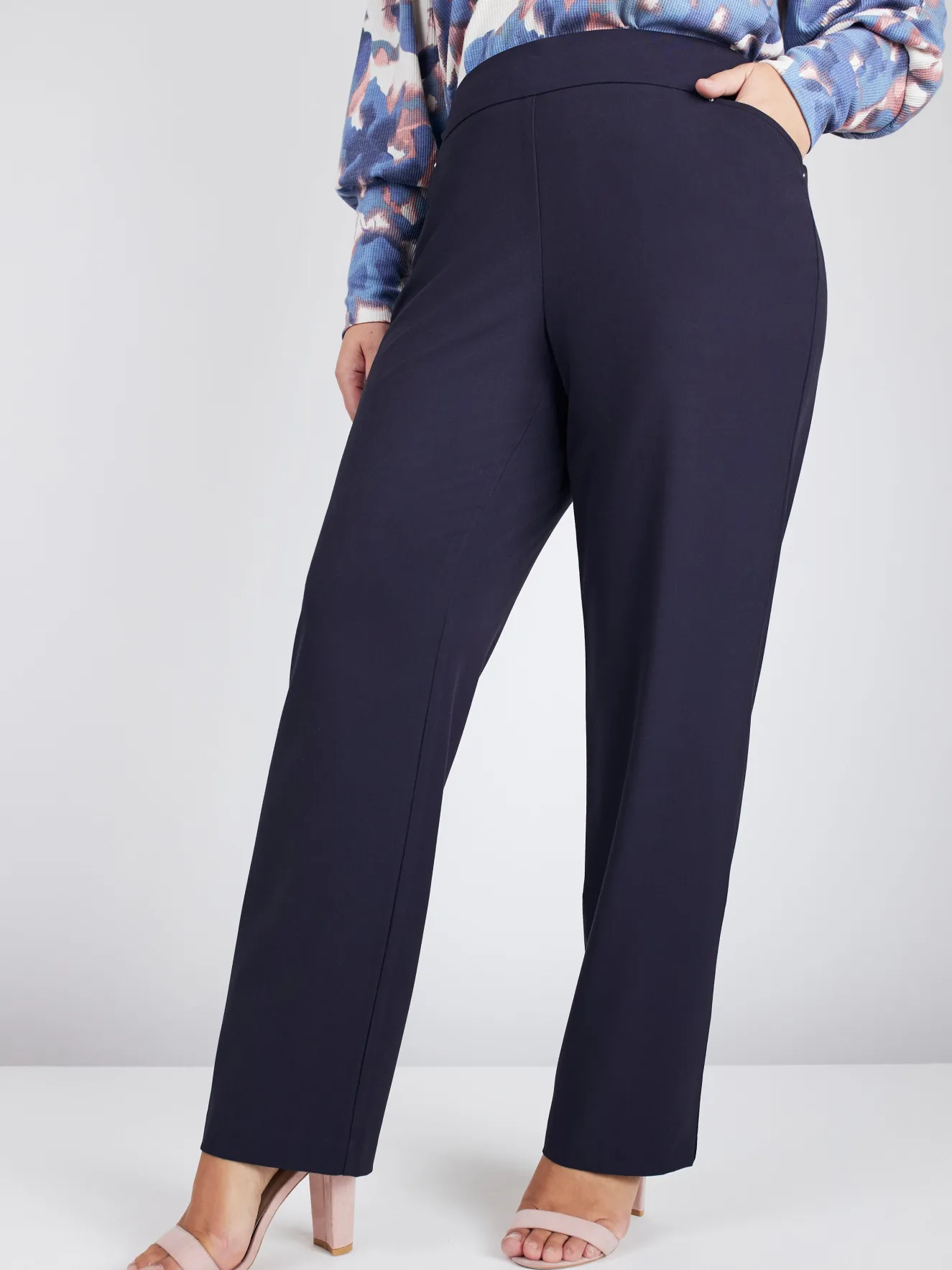 Roz & Ali™ Secret Agent Pull On Tummy Control Pants Straight Leg - Tall Length