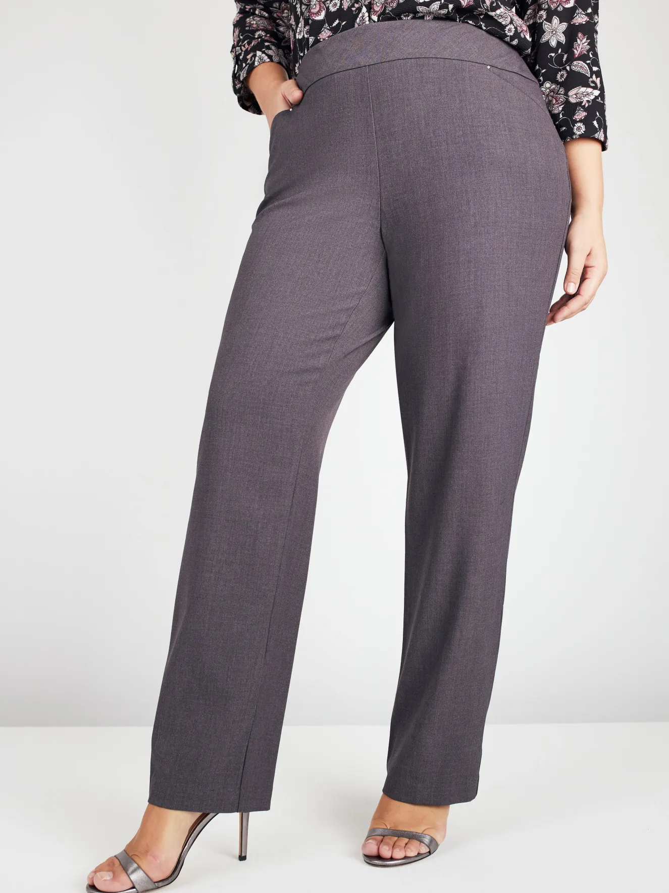 Roz & Ali™ Secret Agent Pull On Tummy Control Pants Straight Leg - Tall Length