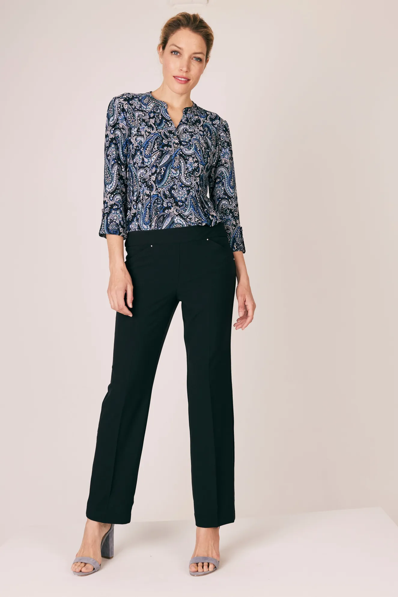 Roz & Ali™ Secret Agent Pull On Tummy Control Pants Straight Leg - Plus - Tall Length