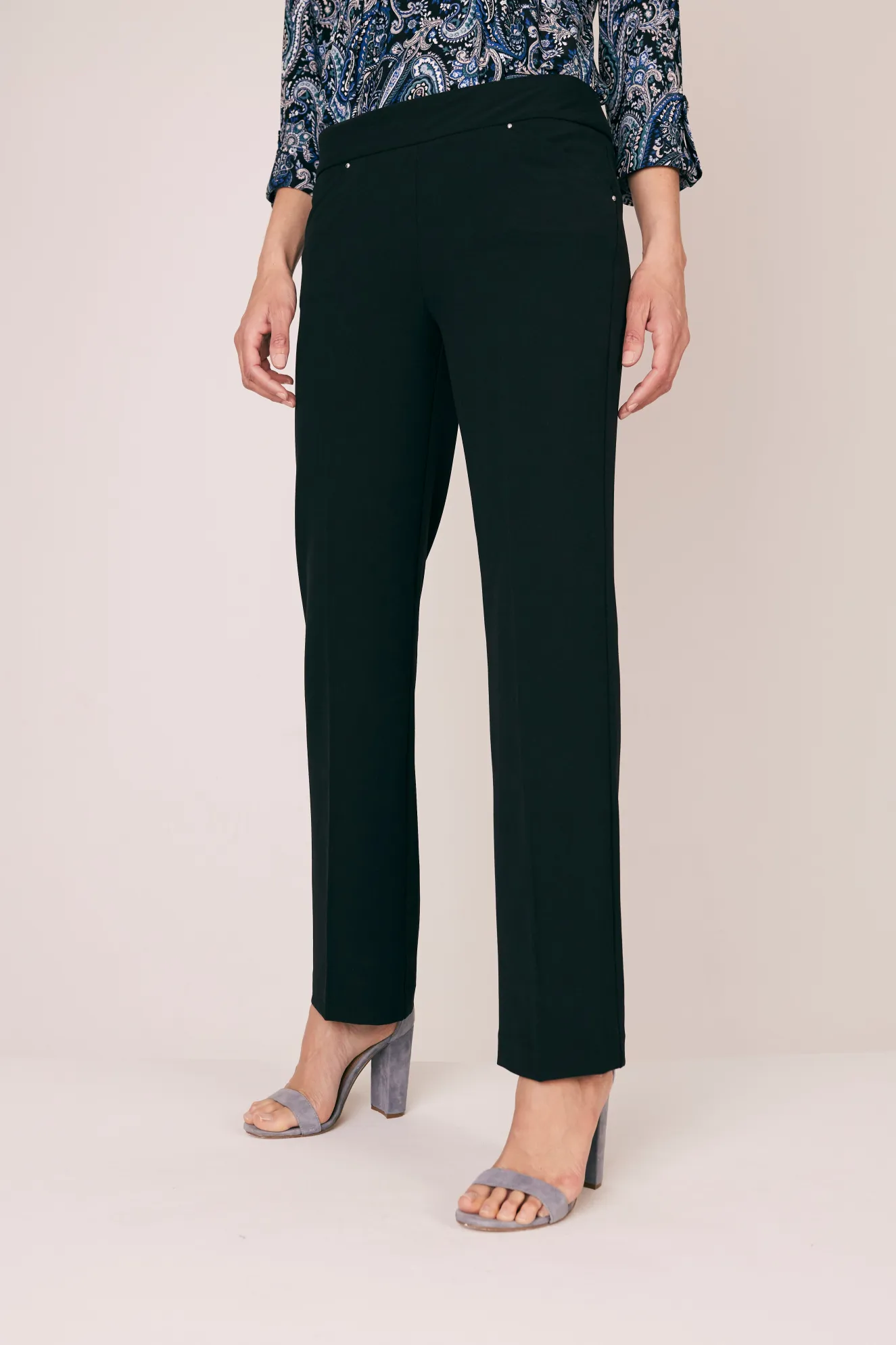 Roz & Ali™ Secret Agent Pull On Tummy Control Pants Straight Leg - Plus - Tall Length