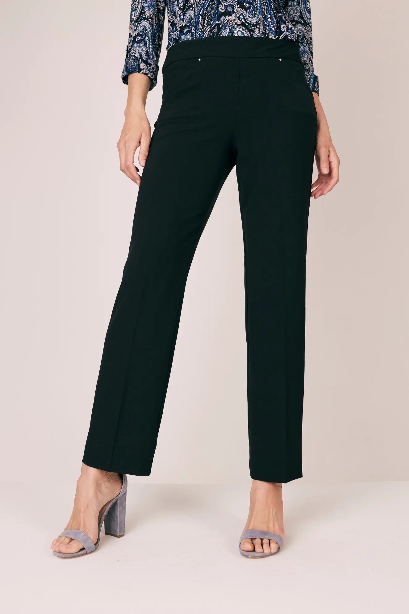 Roz & Ali™ Secret Agent Pull On Tummy Control Pants Straight Leg - Plus - Tall Length