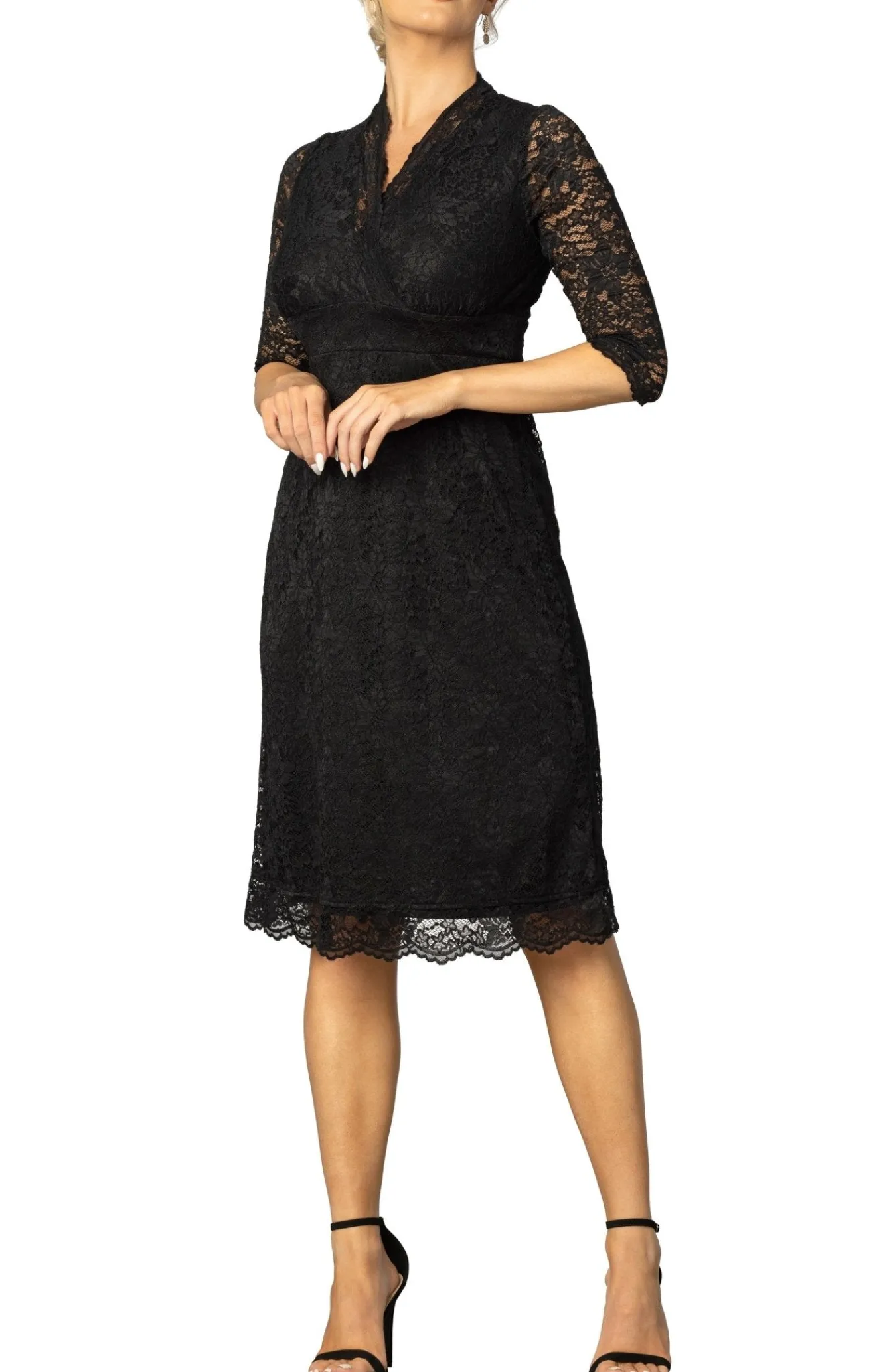 Scalloped Boudoir Lace Dress