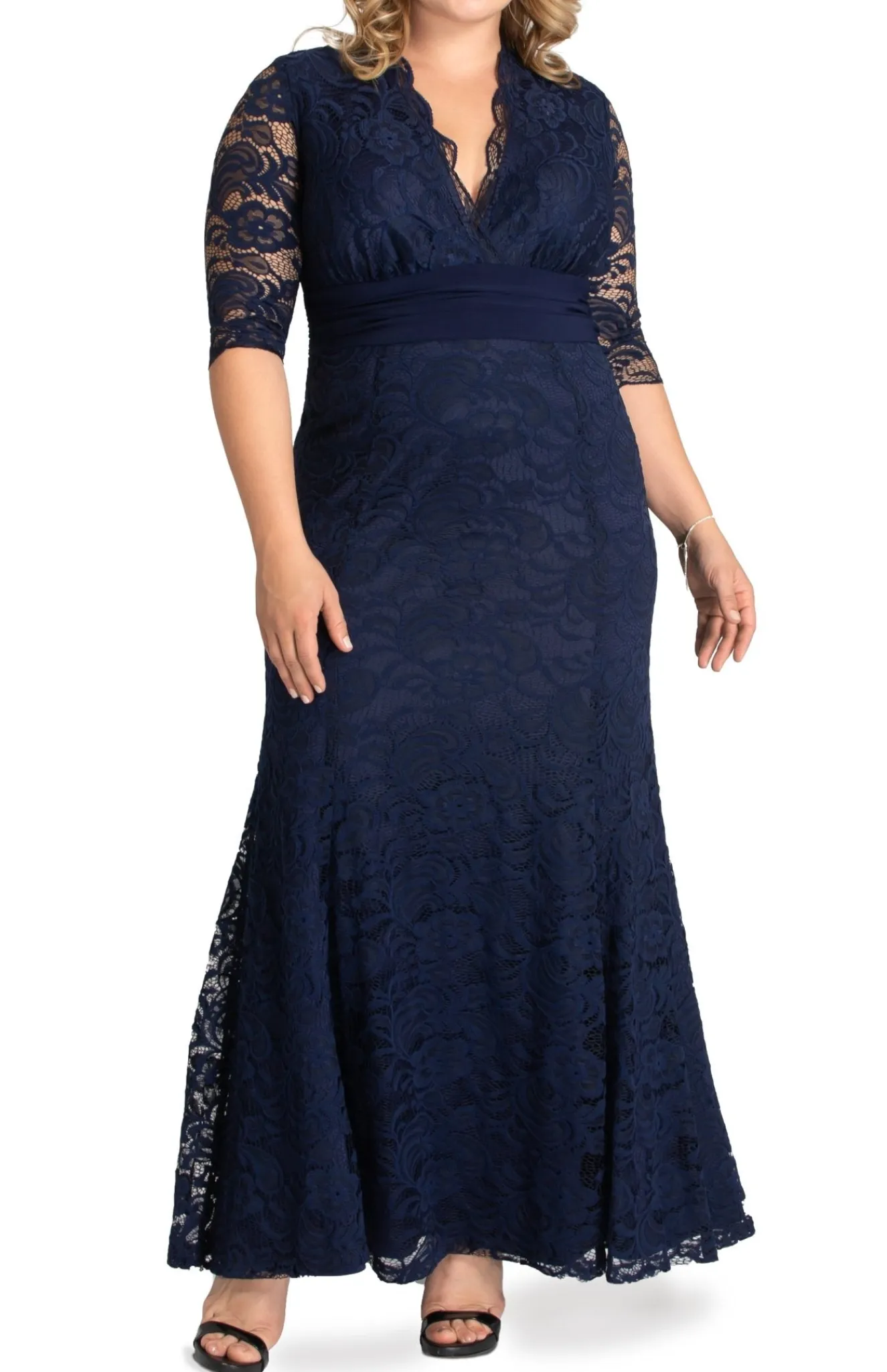 Screen Siren Lace Evening Gown - Plus