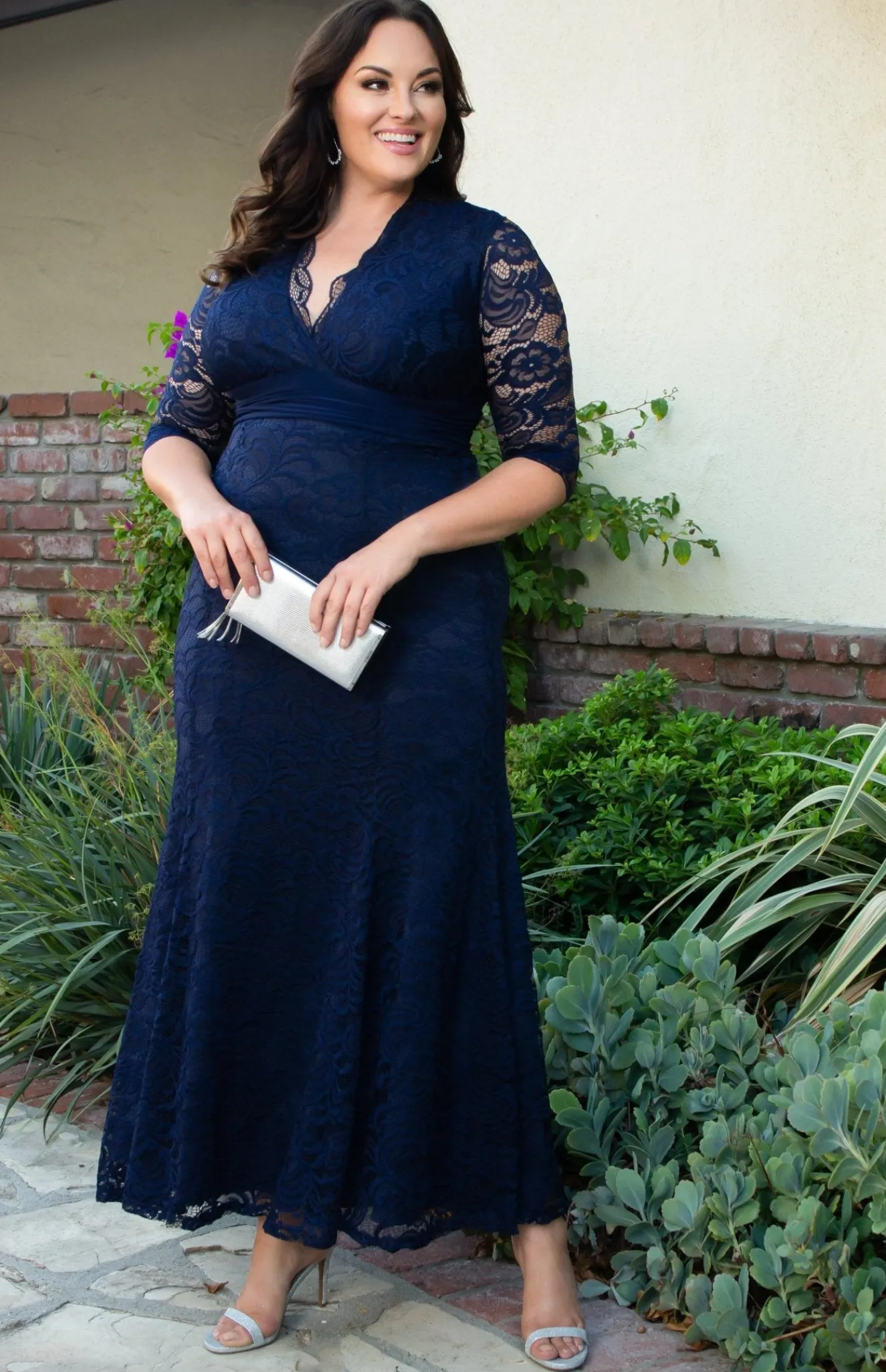 Screen Siren Lace Evening Gown - Plus