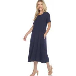 Short Sleeve Midi Dress