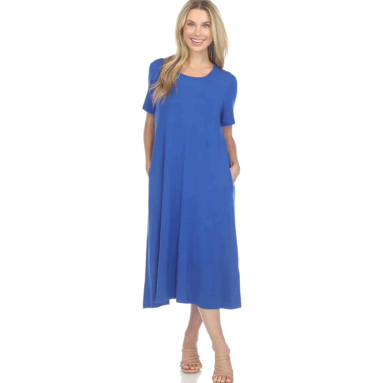 Short Sleeve Midi Dress