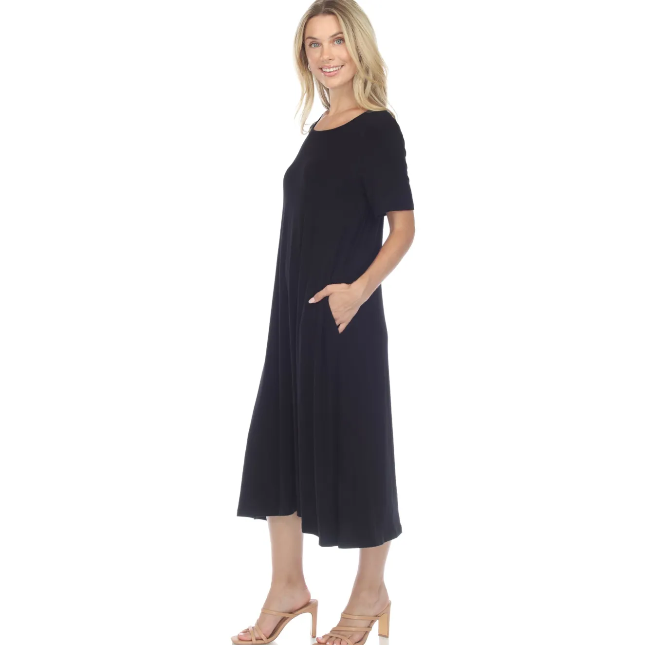 Short Sleeve Midi Dress