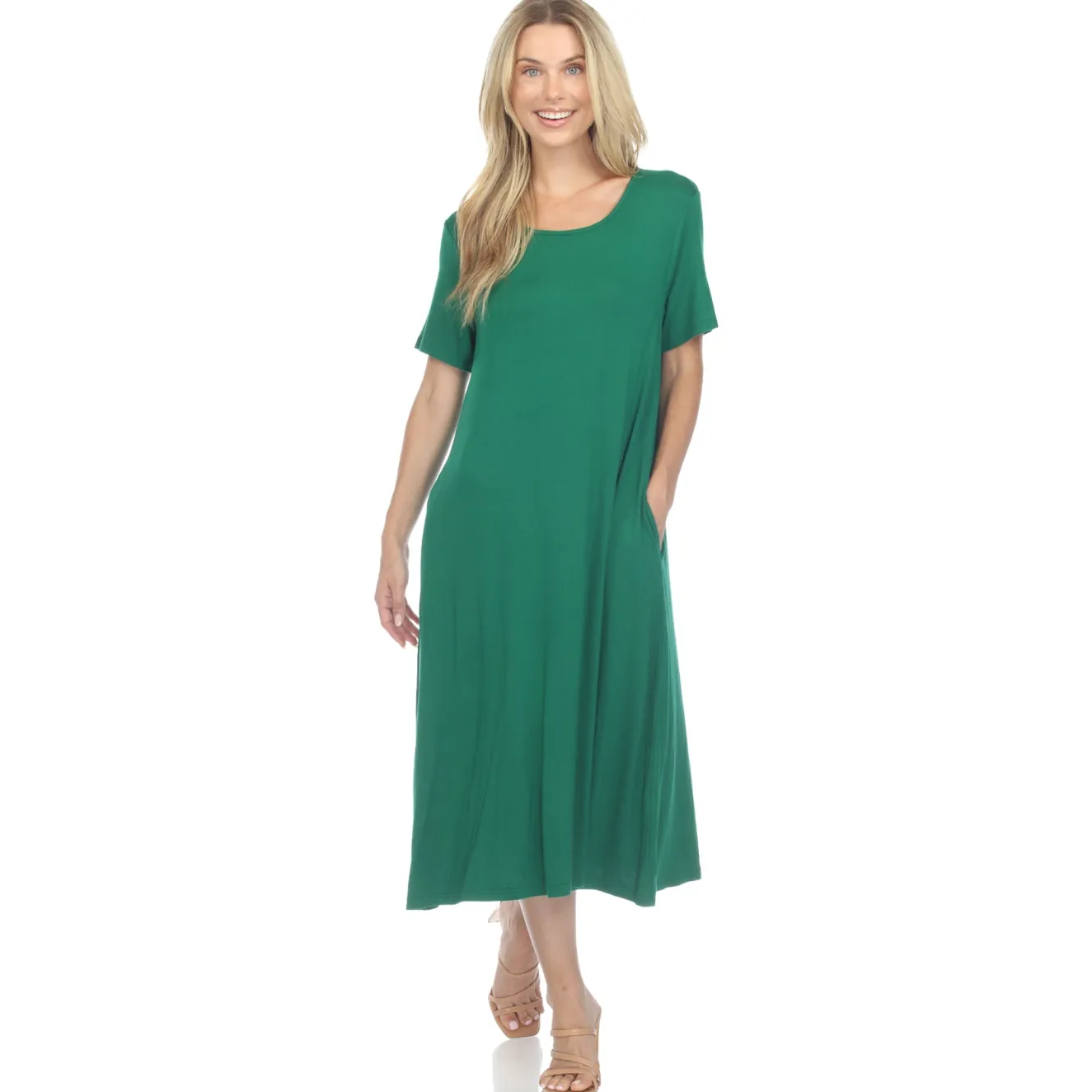 Short Sleeve Midi Dress