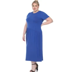 Short Sleeves Maxi Dress - Plus