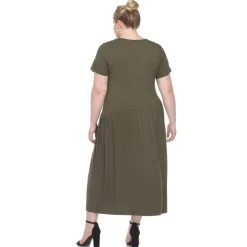 Short Sleeves Maxi Dress - Plus