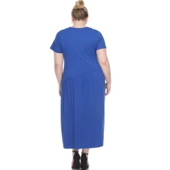 Short Sleeves Maxi Dress - Plus