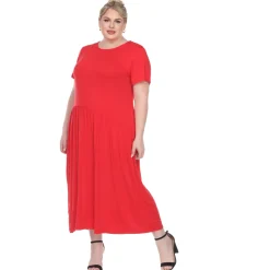 Short Sleeves Maxi Dress - Plus