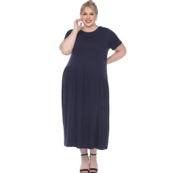 Short Sleeves Maxi Dress - Plus