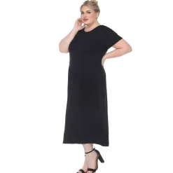 Short Sleeves Maxi Dress - Plus