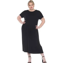Short Sleeves Maxi Dress - Plus